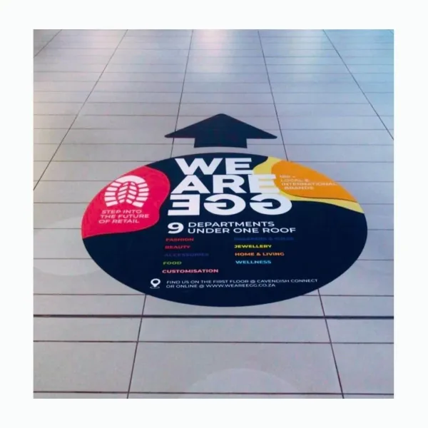 Custom printed floor decals