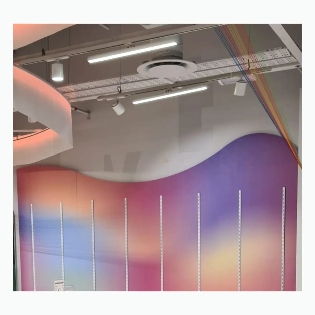 Commercial interior wallpaper and mural print