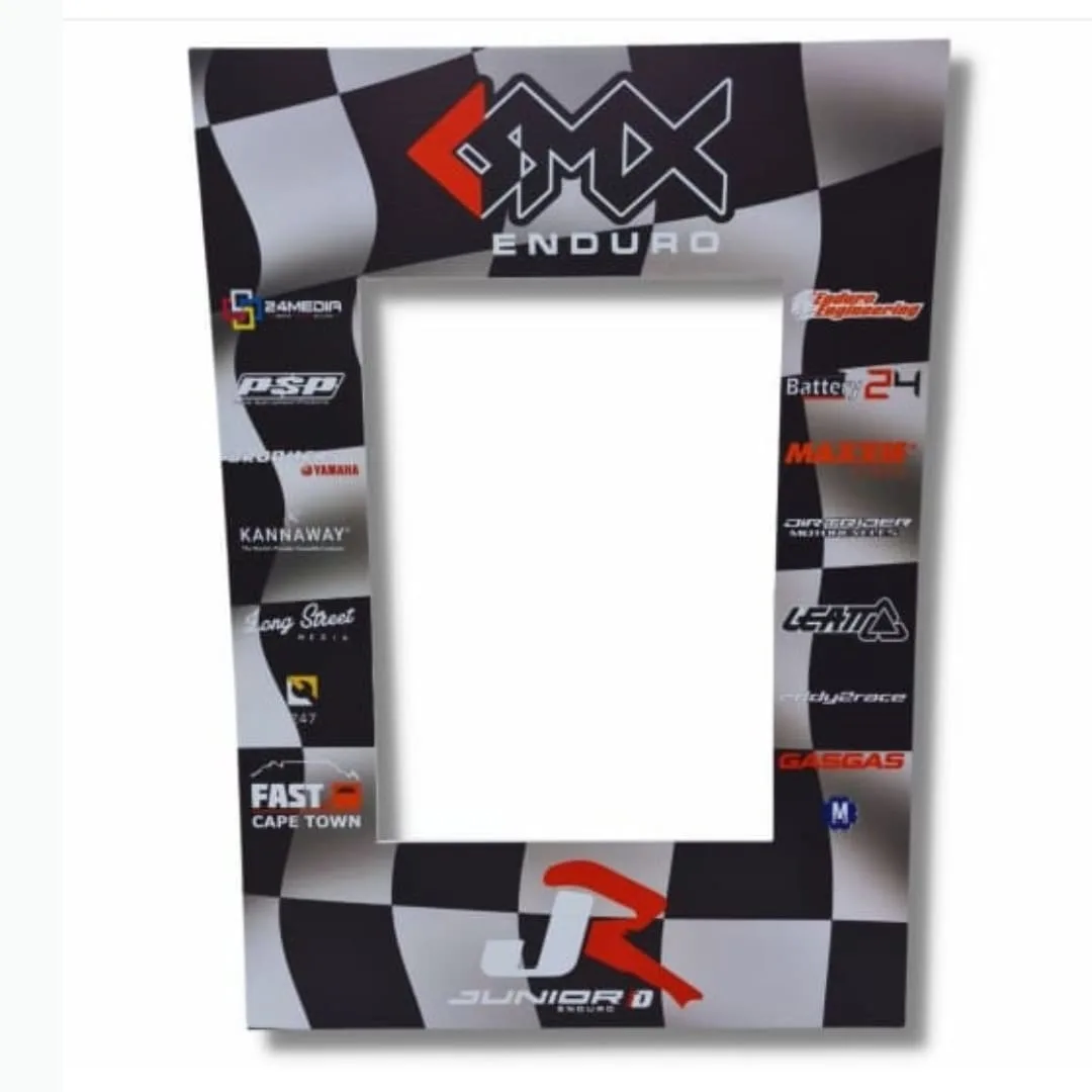 Motorsport themed custom printed selfie frame