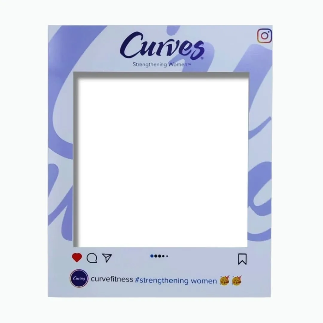 Custom printed social media selfie frame