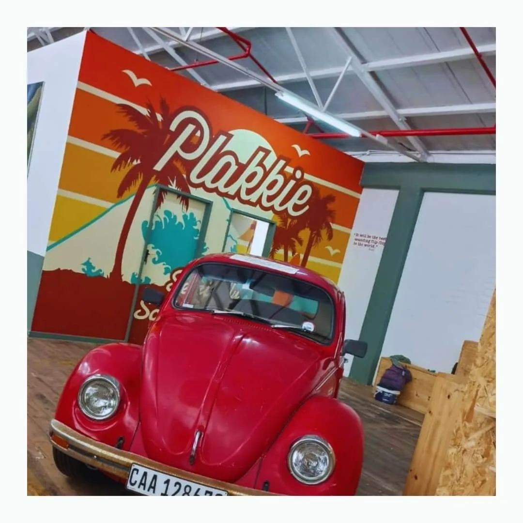 Custom printed wallpaper mural in a branded space