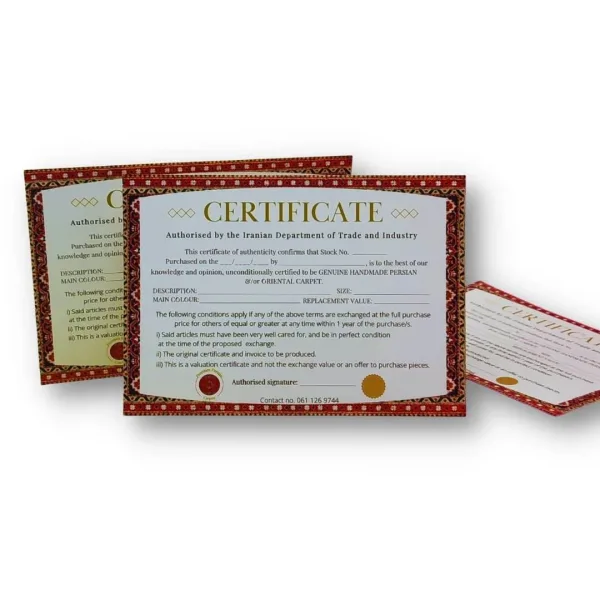 Custom printed certificates