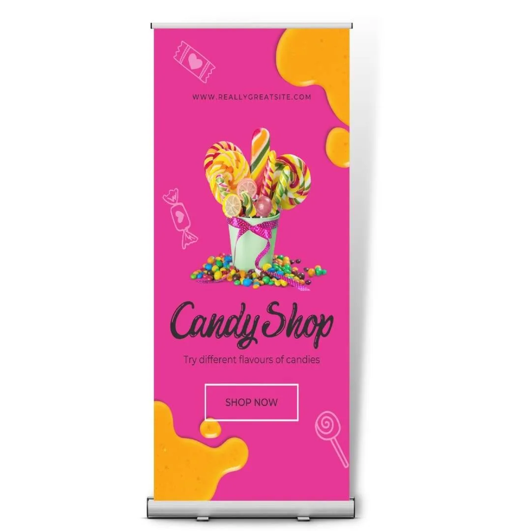 Custom printed retractable pull up banner