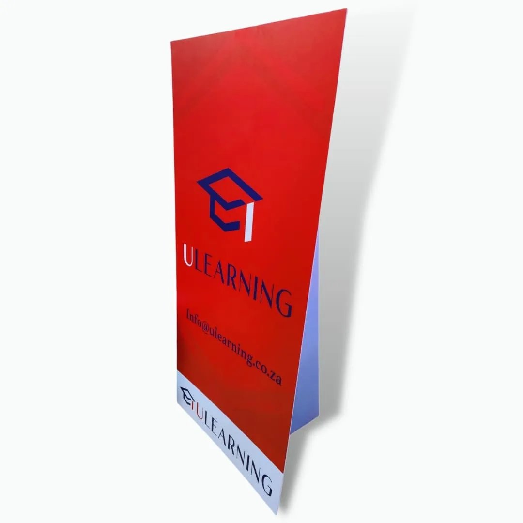 Freestanding full colour printed branded standee