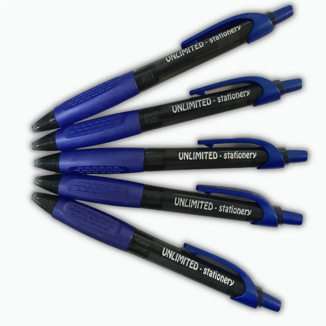 Branded promotional pens printed with a company name