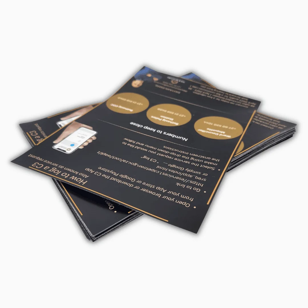Small format digital printing marketing cards