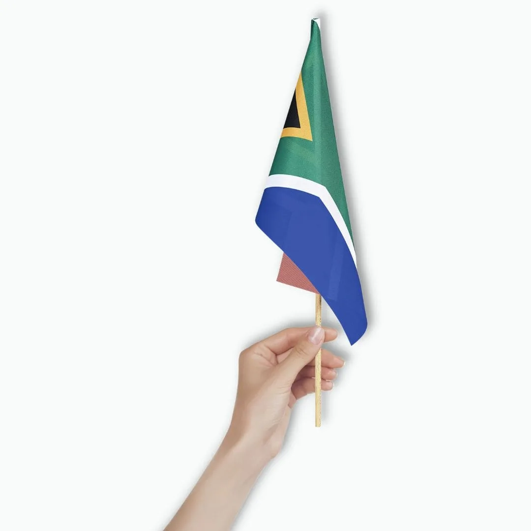 Custom printed hand held flag on a stick