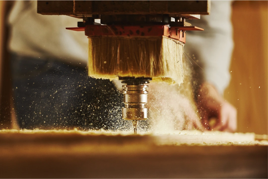 CNC router cutting intricate patterns with high precision