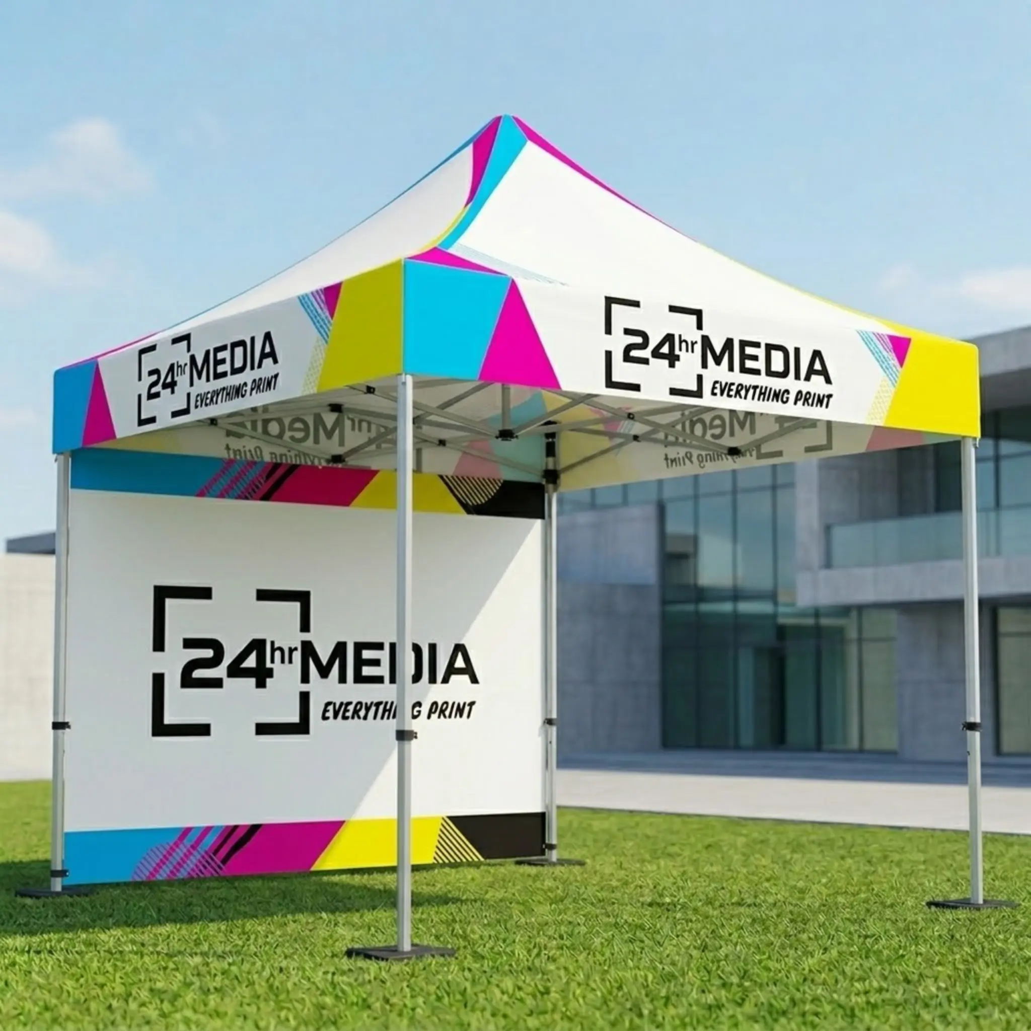 Branded Gazebos for outdoor fabric branding