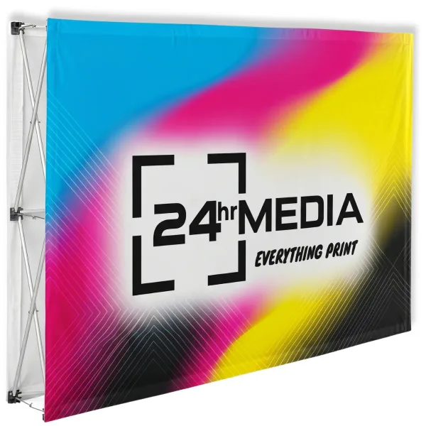 Custom printed straight fabric banner wall backdrop