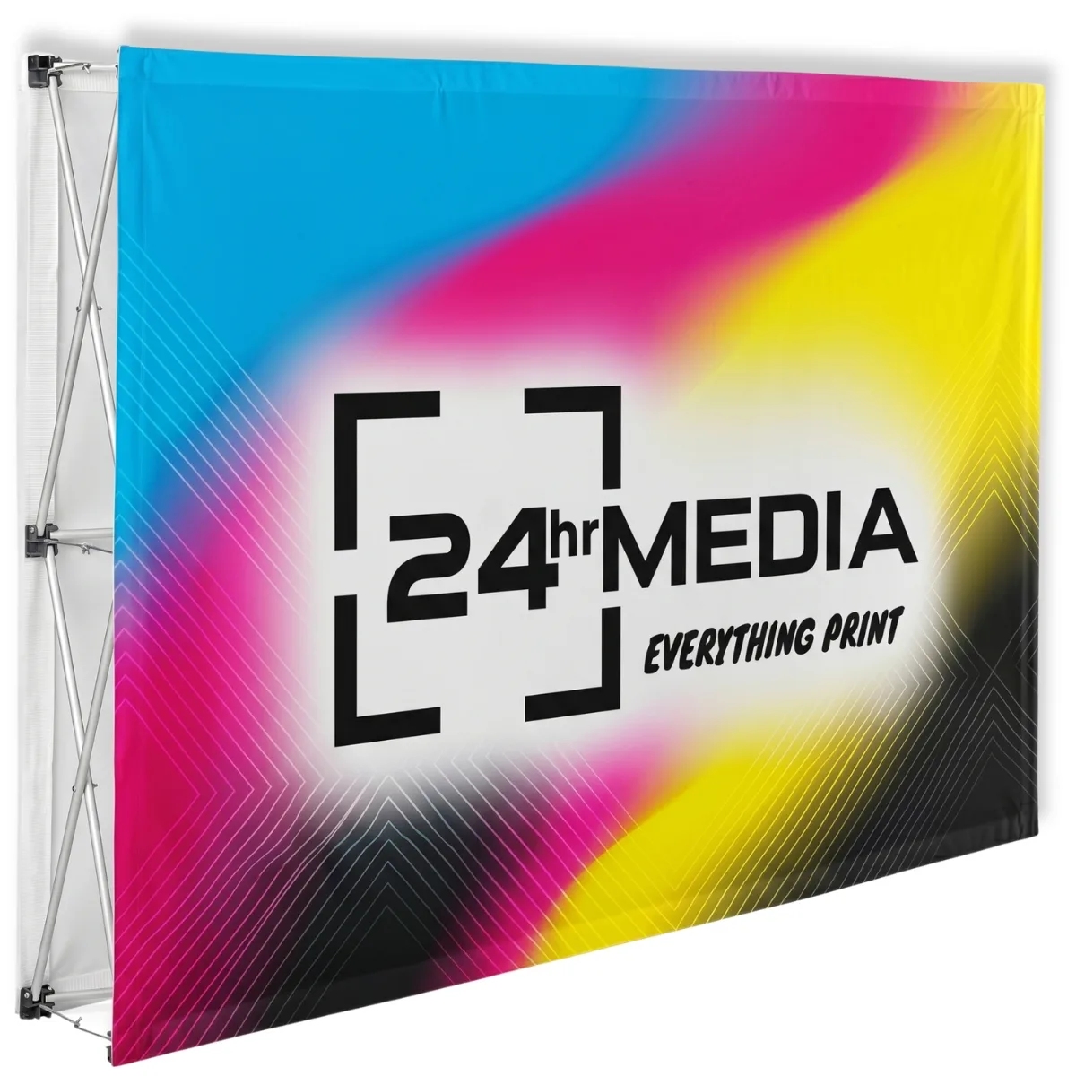 24HR Media custom printed banner wall backdrop available in various sizes for South African events.