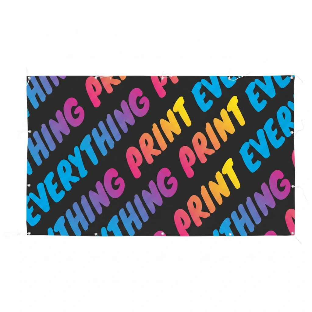 Heavy-duty branded PVC banner with eyelets for secure outdoor corporate event and retail advertising installation.