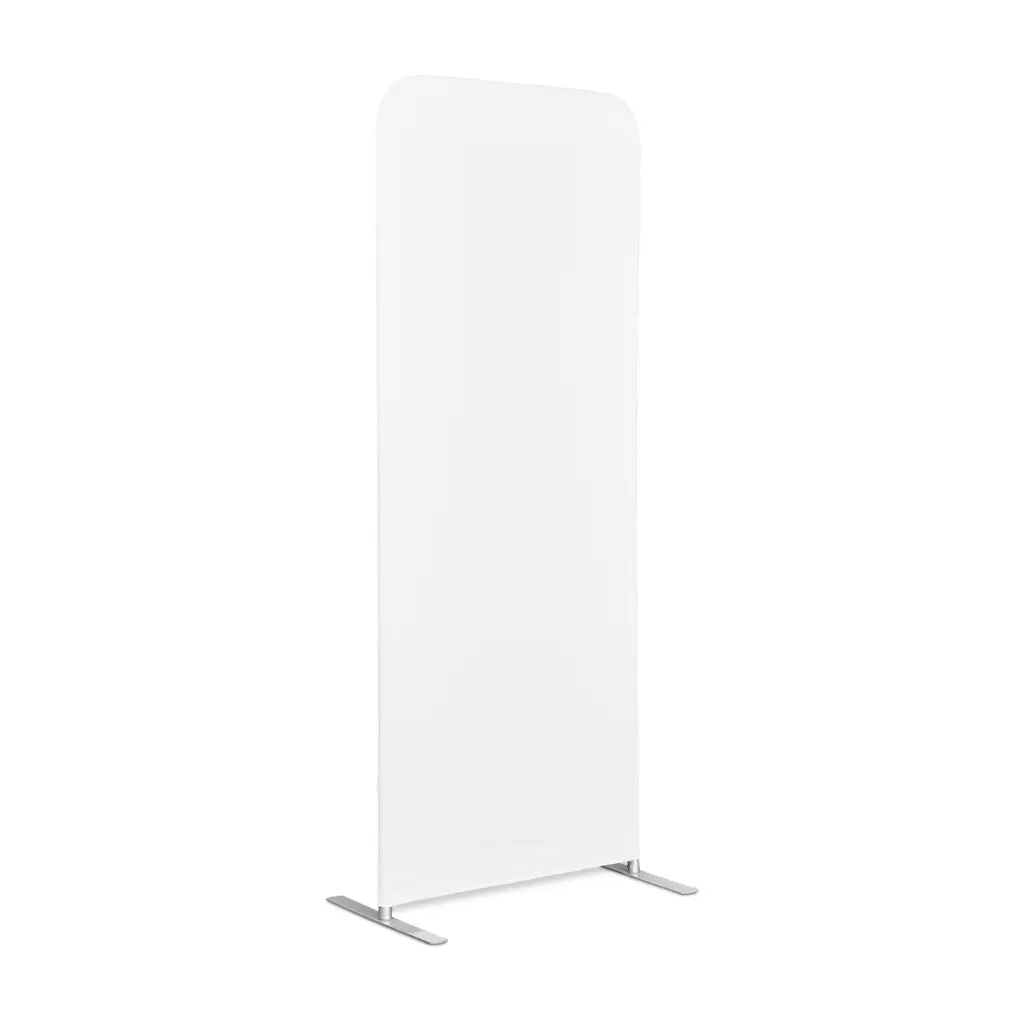 Compact vertical 800mm wide slimline sock banners for retail storefront displays.