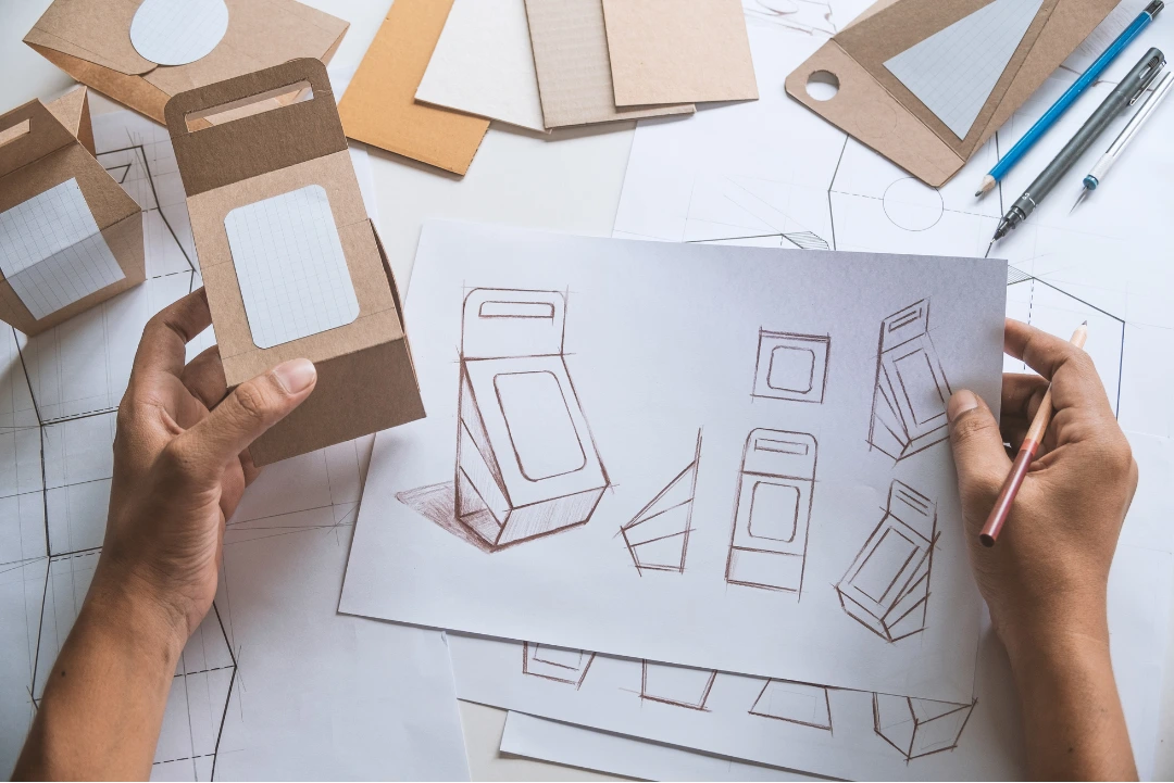 Custom product packaging dieline graphic design