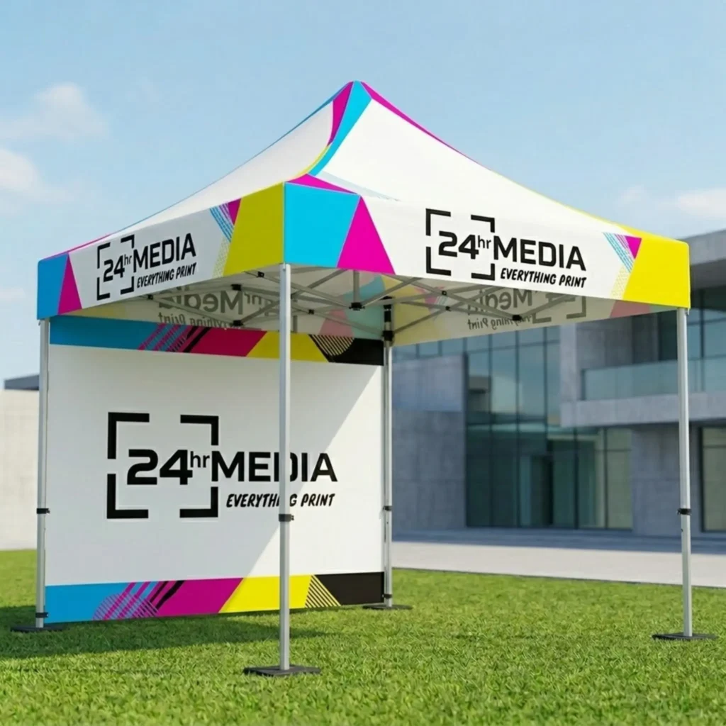 Branded Gazebos for outdoor fabric branding