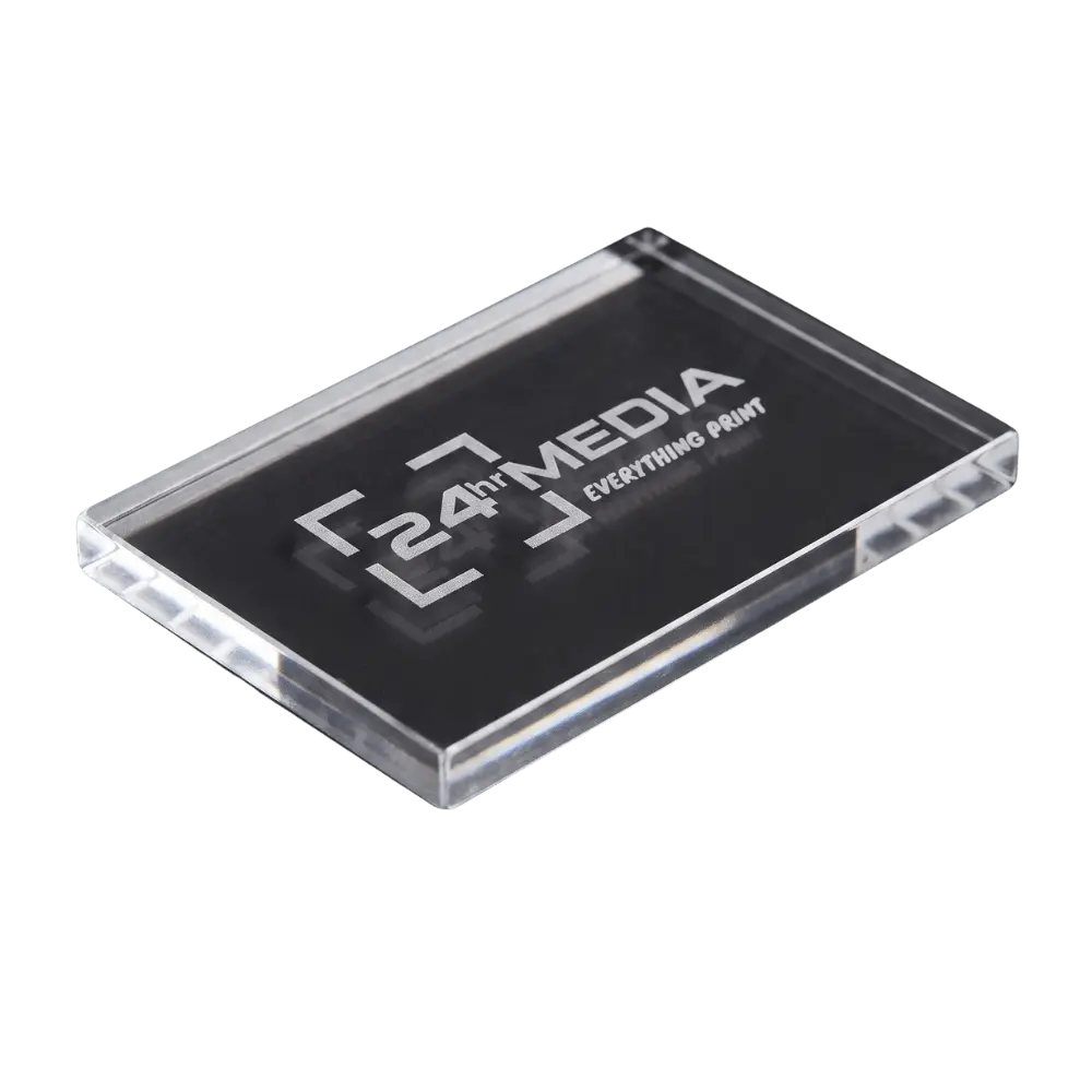 Clear perspex acrylic board swatch with precision cut edges by 24hrMedia Cape Town