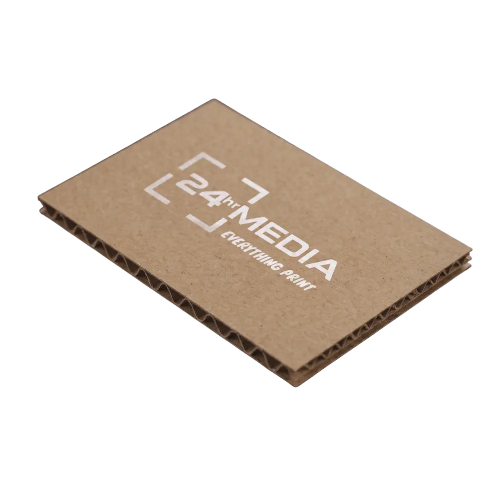 Corrugated cardboard board swatch for custom shipping boxes by 24hrMedia Cape Town