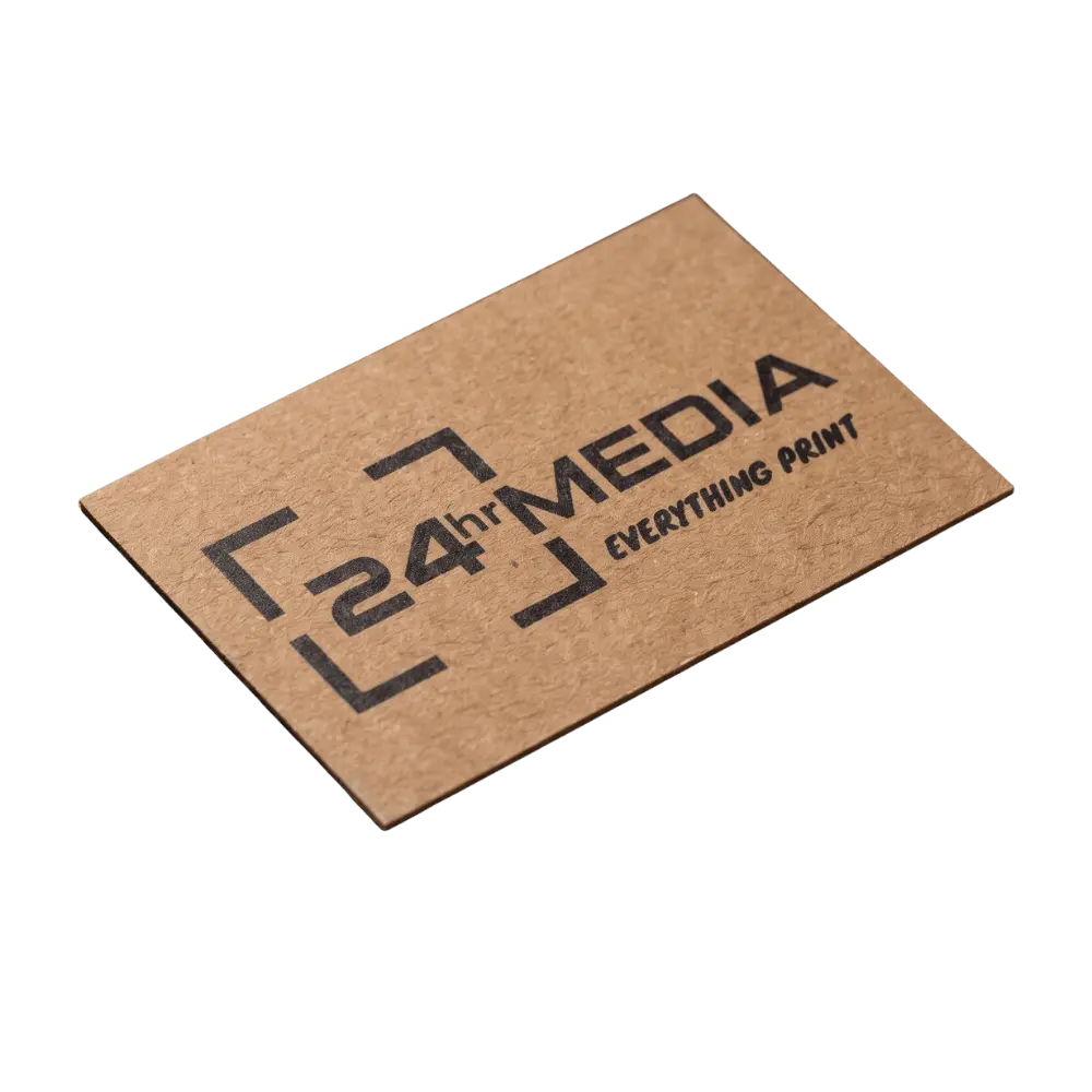 Eco Kraft board swatch with organic paper grain texture by 24hrMedia Cape Town