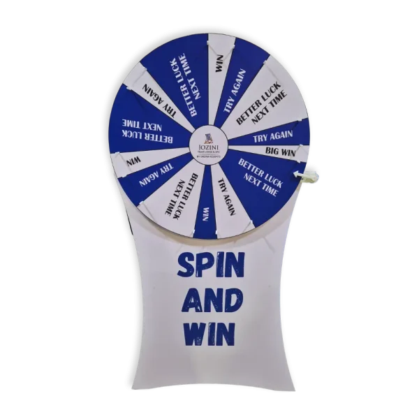 Custom crafted wooden floor standing premium prize wheel